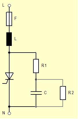 Thyristor-Schutzbeschaltung